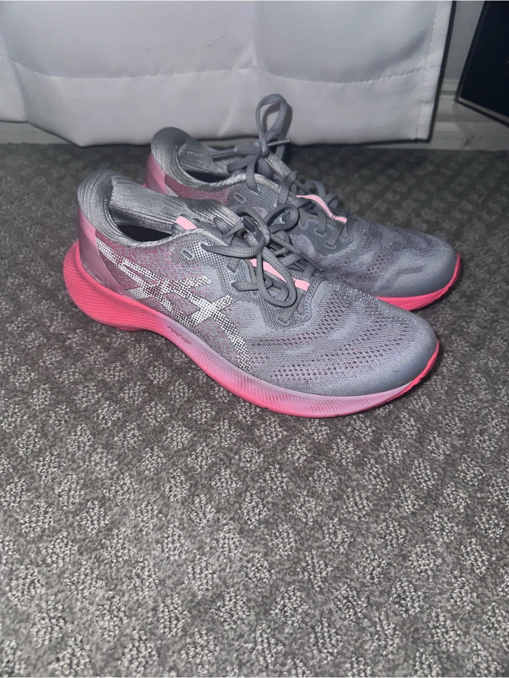 ASICS Silver and Black Athletic Sneakers